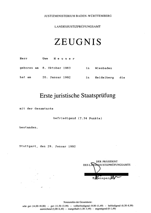 Zeugnis